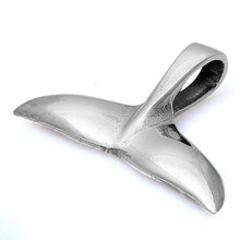 Load image into Gallery viewer, Sterling Silver Solid Whale Tail Pendant