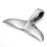 Sterling Silver Solid Whale Tail Pendant