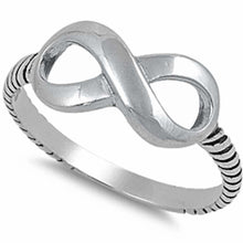 Load image into Gallery viewer, Sterling Silver Plain Infinity Symbol Ring