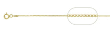 Load image into Gallery viewer, Sterling Silver Solid 019-1MM Yellow Gold Plated Box Chain