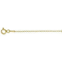 Load image into Gallery viewer, Sterling Silver Yellow Gold Plated Cable Chain 030-.6 MM with Spring Clasp