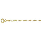 Sterling Silver Yellow Gold Plated Cable Chain 030-.6 MM with Spring Clasp