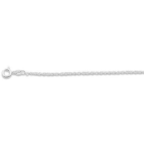 Sterling Silver Loose Rope Chain 030-1.4MM with Spring Clasp