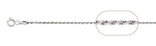 Load image into Gallery viewer, Sterling Silver Solid 030-1.4MM Rhodium Plated Rope Chain