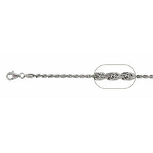 Load image into Gallery viewer, Sterling Silver Solid 050-2.5MM Rhodium Plated Rope Chain