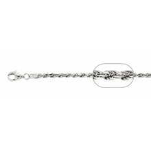 Load image into Gallery viewer, Sterling Silver Solid 060-3.0MM Rhodium Plated Rope Chain
