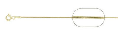 Sterling Silver Yellow Gold Plated Snake Chain with Spring Clasp
