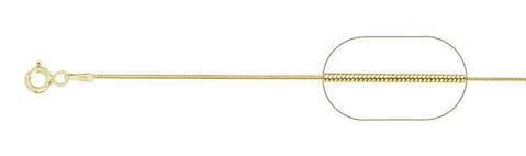 Sterling Silver Yellow Gold Plated Snake Chain with Spring Clasp