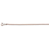 Sterling Silver Rose Gold Plated Wheat-Spiga Chain 035-1.5MM with Spring Clasp