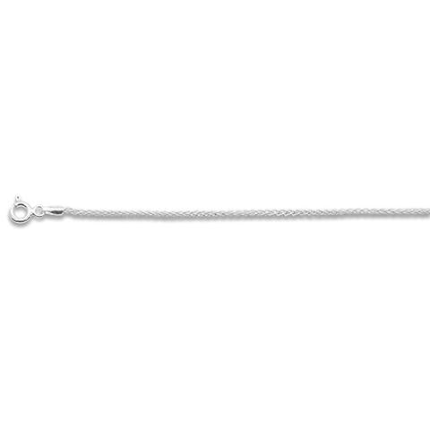 Sterling Silver Wheat Spiga Chain 035-1.5MM with Spring Clasp