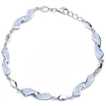 Load image into Gallery viewer, Sterling Silver White Fire Opal .925 BraceletAnd Length 8inches