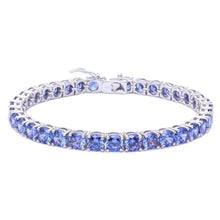 Load image into Gallery viewer, Sterling Silver 14.5CT Tanzanite High Fashion Bracelet 7.5  long