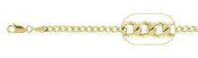 Load image into Gallery viewer, Sterling Silver 100-4mm Yellow Gold Plated Curb Chain