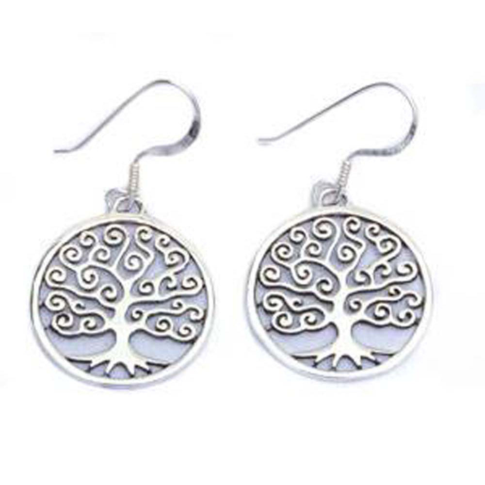 Sterling Silver Solid Family Tree EarringsAnd Weight 3.2 gramAnd Thickness 1.5\'\'x20mm