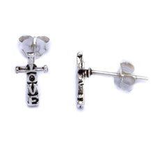 Load image into Gallery viewer, Sterling Silver Love Cross Studs EarringsAnd Thickness 10x6mm