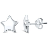 Sterling Silver Solid Star Studs EarringsAnd Thickness 6.5mm