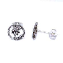 Load image into Gallery viewer, Sterling Silver Scorpian in Circle EarringsAnd Thickness 9mm