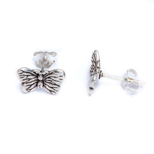 Load image into Gallery viewer, Sterling Silver Butterfly Studs EarringsAnd Thickness 7x11mm