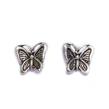 Load image into Gallery viewer, Sterling Silver Butterfly EarringsAnd Thickness 9x9mm