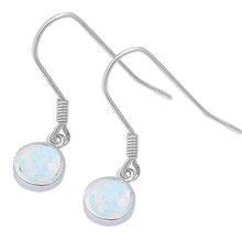 Load image into Gallery viewer, Sterling Silver Dangle Style White Opal Earrings AndLength 1Inch