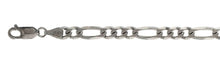 Load image into Gallery viewer, Sterling Silver 150-6.2MM Rhodium Finished Figaro Chain