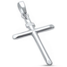 Load image into Gallery viewer, Sterling Silver Solid Cross Pendant 1.5  long