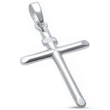 Sterling Silver Solid Cross Pendant 1.5  long