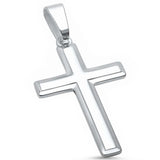 Sterling Silver Solid Cross PendantAnd Length 1.5 inches