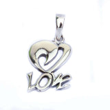 Sterling Silver Solid Heart Love Pendant 1.25\'\' longAnd Length 1.25\'\' inches