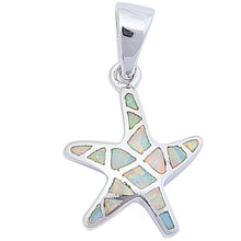 Load image into Gallery viewer, Sterling Silver White Opal Starfish PendantAnd Length 1inch