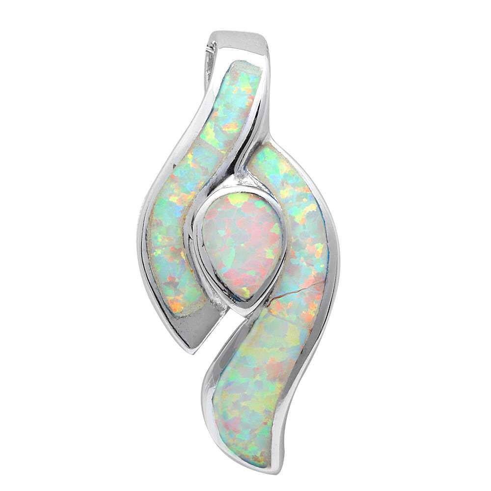 Sterling Silver White Opal PendantAnd Width 29mmAnd Thickness 3mm