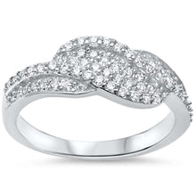Load image into Gallery viewer, Sterling Silver New Fashion Design Cubic Zirconia .925 RingAnd Width 6.8mm