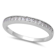 Load image into Gallery viewer, Sterling Silver Ladies Micro Pave Cubic Zirconia Band RingAnd Width 2.5mm
