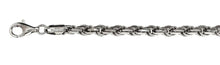 Load image into Gallery viewer, Sterling Silver 100-5MM Rope Rhodium Finished Chain