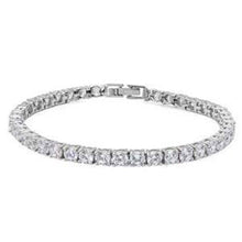 Load image into Gallery viewer, Sterling Silver 14.5CT Round Fine Cz Bracelet