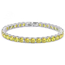 Load image into Gallery viewer, Sterling Silver Round 14.5CT Yellow Topaz Bracelet