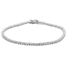 Load image into Gallery viewer, Sterling Silver 4 prong Tennis Cz Bracelet