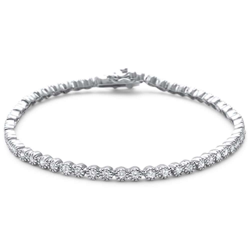 Sterling Silver Elegant Cubic Zirconia .925 Tennis BraceletAnd Length 7 inch