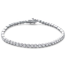 Load image into Gallery viewer, Sterling Silver Elegant Cubic Zirconia .925 Tennis BraceletAnd Length 7 inch