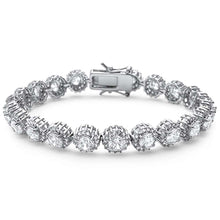 Load image into Gallery viewer, Sterling Silver Elegant Round Cubic Zirconia .925 Tennis BraceletAnd Length 7inch