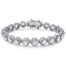 Load image into Gallery viewer, Sterling Silver Elegant 7  Round Cubic Zirconia .925 Tennis Bracelet With CZ StonesAnd Length 7