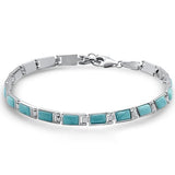 Sterling Silver New Natural Larimar Bracelet