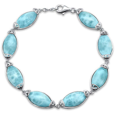 Sterling Silver Natural Larimar New Design Bracelet