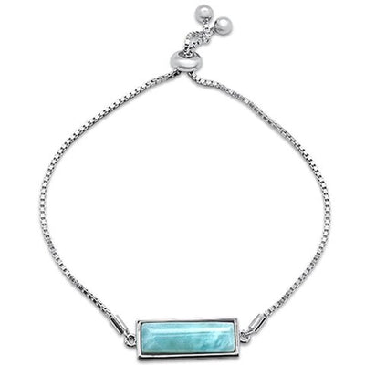 Sterling Silver New Natural Larimar Bracelet