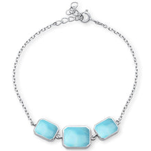 Load image into Gallery viewer, Sterling Silver Natural Larimar Bracelet - silverdepot