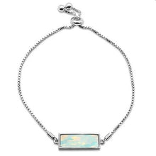 Load image into Gallery viewer, Sterling Silver White Opal Bar Bracelet