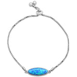 Sterling Silver New Blue Opal Bracelet