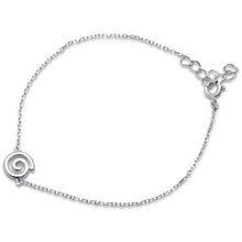 Load image into Gallery viewer, Sterling Silver Plain Swirl .925  Bracelet 6 +1  ExtensionAnd Width 8mm