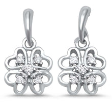 Load image into Gallery viewer, Sterling Silver Cubic Zirconia Drop Dangle Earrings