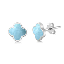 Load image into Gallery viewer, Sterling Silver Yellow Gold Plated Larimar Lever Back Earrings - silverdepot